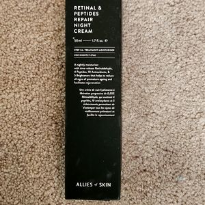 FIRM!!! NEW Allies of Skin RETINAL & PEPTIDES REPAIR NIGHT CREAM 1.7 oz bottle